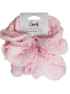 LoveShackFancy Pink Floral Oversized Scrunchie